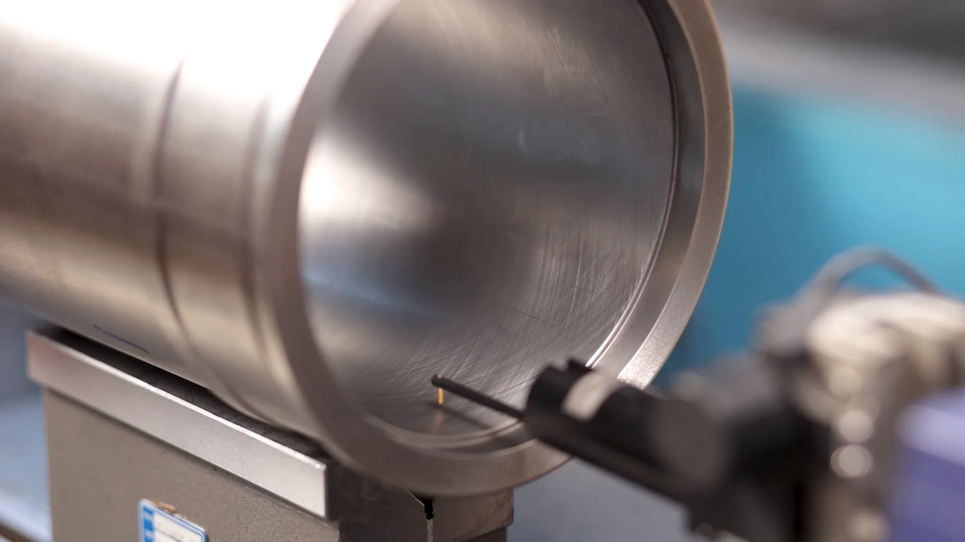 Surface roughness tester measuring Ra to 0.05 microns on a machined bore at Esteem Auto